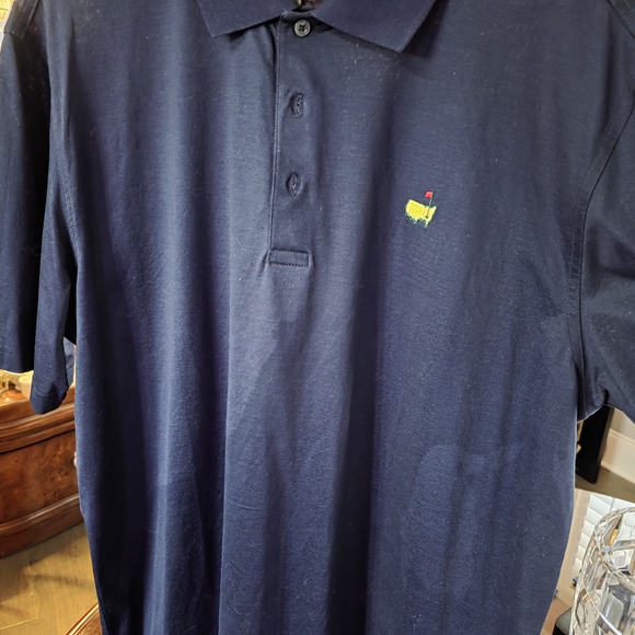 Masters Navy Golf Shirt with Masters Logo - Picture 2 of 3